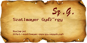 Szatlmayer György névjegykártya