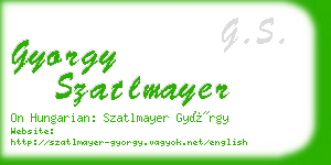 gyorgy szatlmayer business card